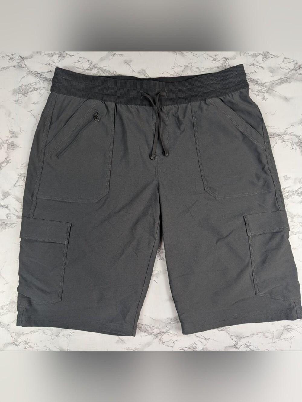 KUHL Upshift Lightweight Hiking Cargo Shorts Charcoal Gray Medium Pull-On